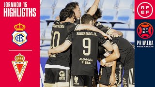 Resumen PrimeraFederación  RC Recreativo de Huelva 01 Real Murcia CF  Jornada 15 Grupo 2 [upl. by Vladamir]