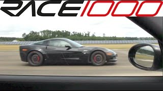 Porsche 911 GT2 RS vs Corvette Z06 60300kmh  ROLL RACE [upl. by Holli900]