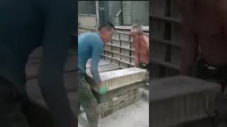 Rectangular cement block making process Good tools and machinery can increase work efficiency [upl. by Liartnod]