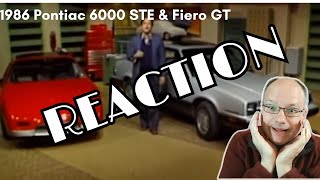 1986 Pontiac 6000STE and Fiero GT Reaction Motorweek Retro [upl. by Redwine]