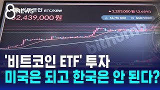 비트코인 ETF 투자…미국은 되고 한국은 안 된다  SBS 8뉴스 [upl. by Rothstein]