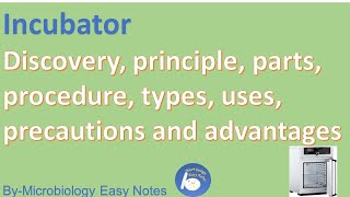 Lab Incubator discovery principle procedure types uses amp precautions [upl. by Azzil]