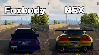 NFS Unbound Ford Mustang Foxbody vs Honda NSX TypeR  WHICH IS FASTEST Drag Race [upl. by Irehj]