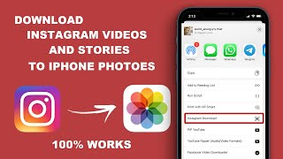 Download Instagram Videos and stories to iPhone photos [upl. by Giovanna]