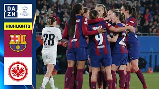 HIGHLIGHTS  Barcelona vs Eintracht Frankfurt UEFA Womens Champions League 202324 Matchday 5 [upl. by Ojybbob341]