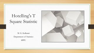 Hotellings T Square Statistic [upl. by Sakul]