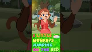 5 Little Monkeys Jumping On The Bed  Animated Kids Songs amp Nursery Rhymes [upl. by Gleeson]