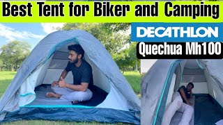 Best budget tent for biker amp trekking Quechua Mh100 2person tent review Decathlon camping tent [upl. by Doownil]