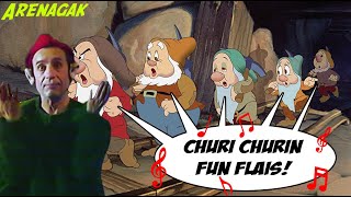 Sete anões da Disney cantando quotChuri Churin Fun Flaisquot [upl. by Aihtnic]