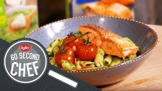 Pasta met zalm en spinazie  60 Second Chef 2 [upl. by Ardnuaek]