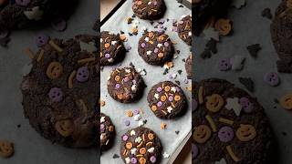 Halloween double chocolate cookies 💀🎃🦇 [upl. by Durrett]