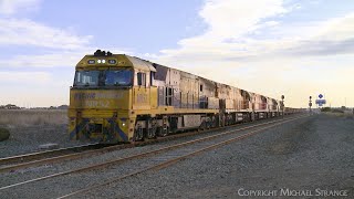 3XM4 Pacific National Freight Train With Five NR Class Locomotives 1962024  PoathTV Railways [upl. by Vizzone792]