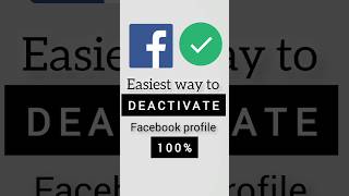 How to Deactivate Facebook Account ✅ shorts [upl. by Xonnel127]