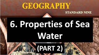 Properties of Sea Water Part 2  9th Maharashtra Board Geography Chapter 6 Video  Phoenix Educare [upl. by Eckhardt]