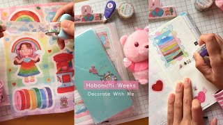 Hobonichi Weeks Decorate With Me asmr  real time 🌈 Colorful Stationery 💕⭐️ [upl. by Anitreb]