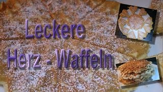 ☆ ☆ ☆ Leckere HERZ WAFFELN ☆ ☆ ☆ schnell selber machen DIY [upl. by Trautman]