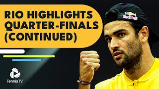 Berrettini vs Alcaraz Schwartzman vs Andujar  Rio Open 2022 QuarterFinals Highlights Continued [upl. by Patman]