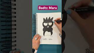 Badtz Maru Cartoon Timelapse Drawing hellokitty hellokittyandfriends sanrio kawaii draw art [upl. by Elleb938]