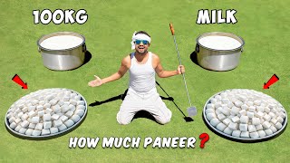 100 Liter Milk  How Much Paneer कितना पनीर निकलेगा   100 Pure amp Organic [upl. by Merrick]