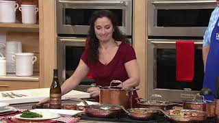 Lagostina Martellata TriPly Copper 11Pc Hammered Cookware Set on QVC [upl. by Joyann]