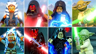 LEGO Star Wars The Skywalker Saga vs The Force Awakens Characters Evolution Side by Side [upl. by Aramal]