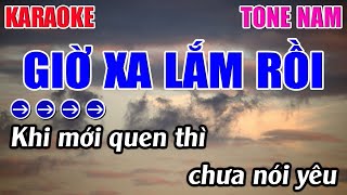 Giờ Xa Lắm Rồi Karaoke Tone Nam  Fm  Karaoke 9999  Beat Mới [upl. by Namrej]