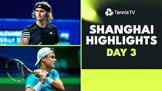 Zverev Faces Safiullin Rune and Ruud Make Shanghai Debuts  Shanghai 2023 Highlights Day 3 [upl. by Akeret]