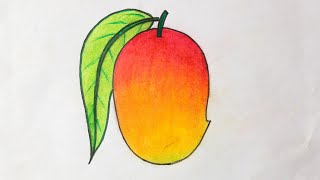 Mango drawing 🥭🥭drawingtutorial howtodraw artsimple Vutu Drawing Academy [upl. by Drucilla]