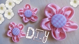 Tutorial Come Realizzare un Fiore di Stoffa  DIY Pink Fabric Flower [upl. by Boesch678]