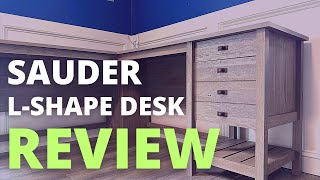 Sauder Cottage Road L Desk Review  Amazon Home Office L Shaped Desk  Sauder L Shaped Desk Review [upl. by Kato897]