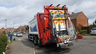 Waverley borough council Biffa mercedes Olympus econic emptying blue recycling bins [upl. by Ignatius]