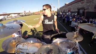 Drumming w the GSU Basketball Band  Rehearsal 2014 [upl. by Anneehs]