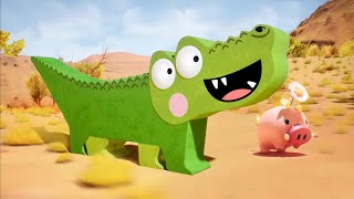 Fastest Running Race In The Desert  Silly Crocodile Animated Stories For Kids [upl. by Plotkin]