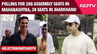 Maharashtra Assembly Elections 2024 Actor Akshay Kumar And Rajkummar Rao Cast Vote In Mumbai [upl. by Otiragram]