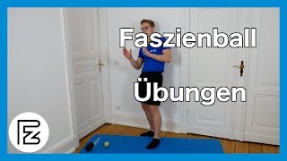 Faszienball Übungen für den Nacken Rücken die Schulter und die Füße [upl. by Karilynn683]