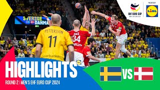 Sweden vs Denmark  Round 2  EHF EURO Cup 2024 [upl. by Vinny566]