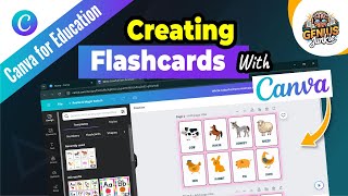 How to Create Flashcards in Canva  Easy Study Aids Tutorial by Genius Junkie [upl. by Enyaw]