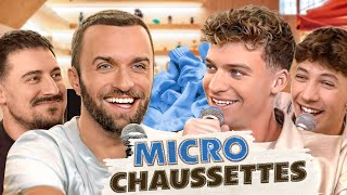 Léon Marchand et Squeezie en chaussettes ft Freddy Gladieux amp Oscar  Micro Chaussettes 2 [upl. by Niram694]