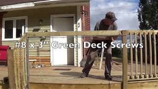 DIY Deck Part 12  Attaching Railing amp Balusters [upl. by Oretos]