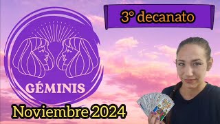 GÉMINIS♊️NOVIEMBRE 2024🌫3°DECANATO11 al 20 juniogéminisHoroscopomensualdecanatossignozodiaco [upl. by Jimmie]