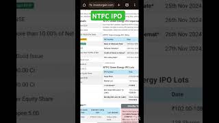 NTPC Green energy IPO review  Shareholder Quota IPO date IPO price  NTPC Green energy GMP  ipo [upl. by Heinrick768]