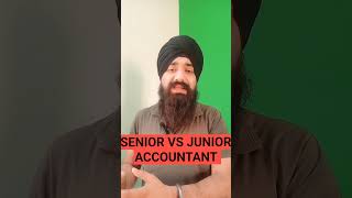 SENIOR ACCOUNTANT VS JUNIOR ACCOUNTANT tallyhomeinstitute accountant learnaccounting [upl. by Atilef]