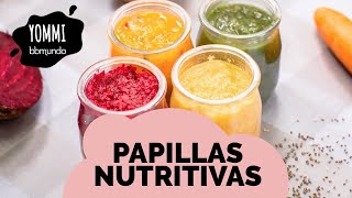 Recetas de PAPILLAS NUTRITIVAS para bebés de 7 y 8 meses [upl. by Pegeen588]