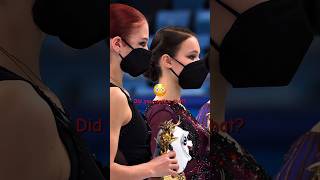 why did she do this🤔🥈figureskating alexandratrusova annashcherbakova olympicgames olympics [upl. by Prichard]