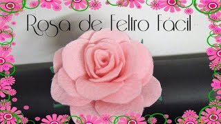 ROSA DE FELTRO FÁCIL  Passo a Passo  DIY [upl. by Roht]