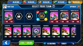 SUPER PACHYGALOSAURUS BEAT 3 BIG OPPONENTS  JURASSIC WORLD THE GAME [upl. by Eelrebmyk]