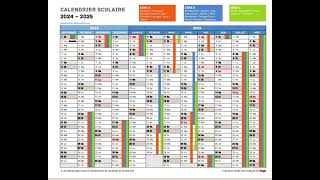 vacances scolaires dans les 3 zones durant toute lannée en France [upl. by Donoho]