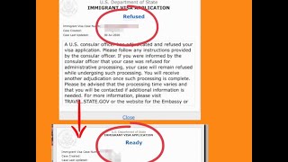 Refused to Ready NVC Ceac status  What Does it mean   221g  US Immigration [upl. by Sisely]