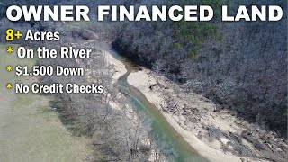 828 acres with Cool Rock Building on the River  1500 down  Owner Financed Land for Sale [upl. by Esor13]