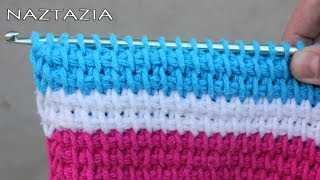 HOW to TUNISIAN CROCHET  Beginner Tunisian Tunisia Afghan Simple Stitch TSS Tunecino [upl. by Fremont]